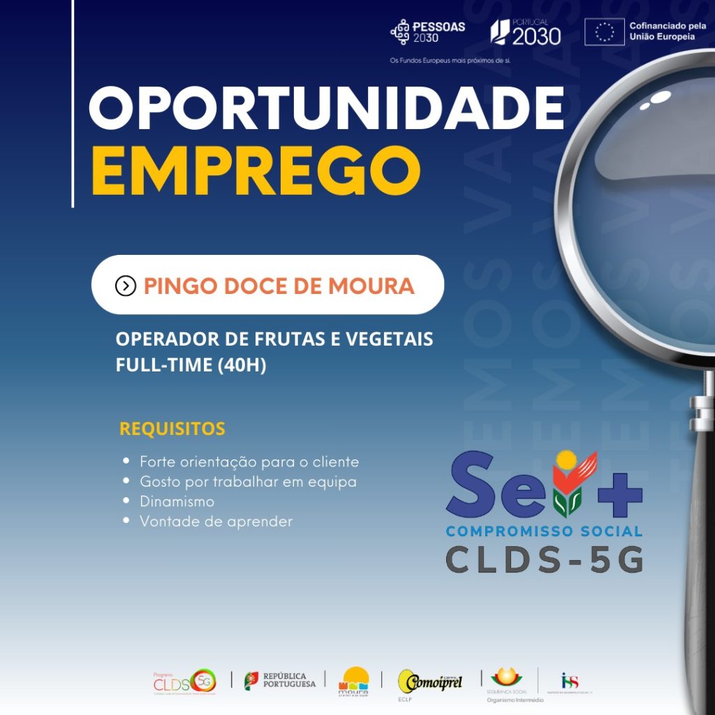 Oportunidade de Emprego | Pingo Doce de Moura |