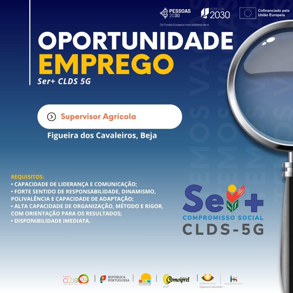 Oportunidade de Emprego | Supervisor Agrícola - Figueira dos Cavaleiros, Beja.